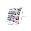 20 x 20 Modern Square Cotton Accent Throw Pillow; Triangular Pattern; Gray; White