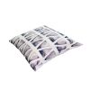 20 x 20 Modern Square Cotton Accent Throw Pillow; Triangular Pattern; Gray; White