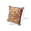 18 x 18 Square Cotton Accent Throw Pillow; Scrolled Floral Pattern; Multicolor