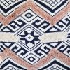 18 x 18 Handcrafted Square Jacquard Cotton Accent Throw Pillow; Geometric Tribal Pattern; White; Black; Beige