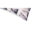 20 x 20 Modern Square Cotton Accent Throw Pillow; Triangular Pattern; Gray; White