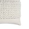 20 x 20 Square Cotton Accent Throw Pillow; Textured Dotted Fabric Details; White