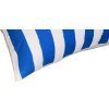 20 x 20 Modern Square Cotton Accent Throw Pillow; Screen Printed Stripes Pattern; Blue; White
