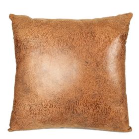 Retro Leather Sofa Pillowcase Cover With Gilded Backrest Cushion (Option: Caramel-30cmx50cm pillowcase)